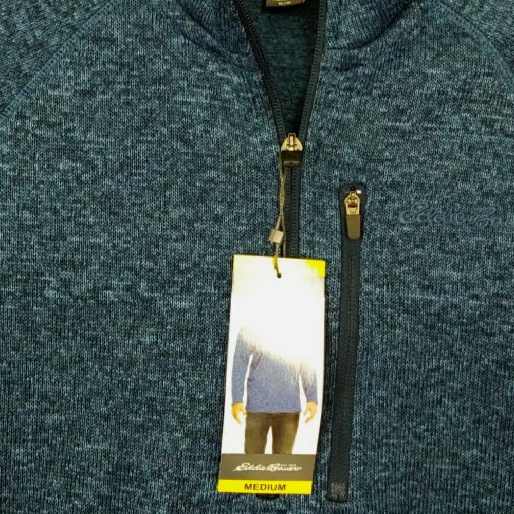 NWT Eddie Bauer Mens M Radiator 1/2 Zip Fleece Top - Picture 3 of 5